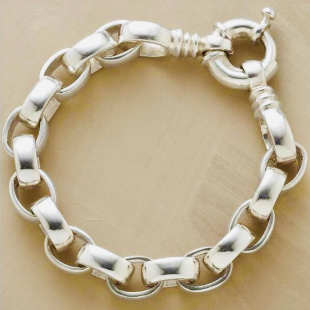 New! Handmade Silver Link Bracelet